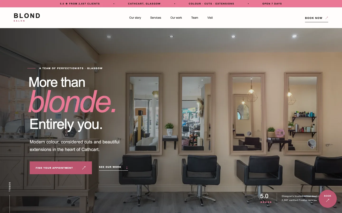 Blond Salon homepage