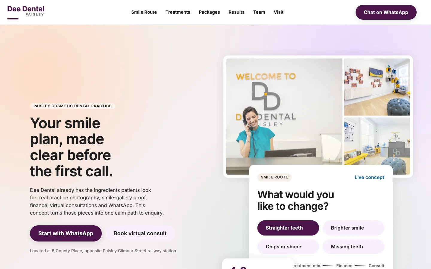 Dee Dental homepage